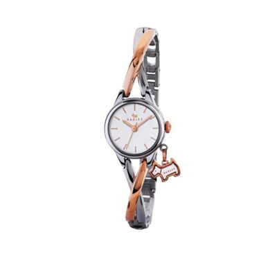 Ladies silver and rose gold 'Bayer' bracelet watch ry4231